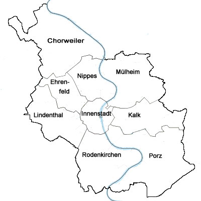 Bezirke der Stadt Köln
